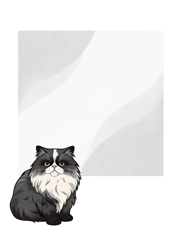 Keeping Balanced note pad — a cat design