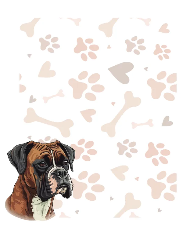 Dogs No. 6 note pad, design 1